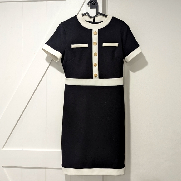 Alexia Admor Dresses & Skirts - Alexia Admor Dress Black Gold Buttons
